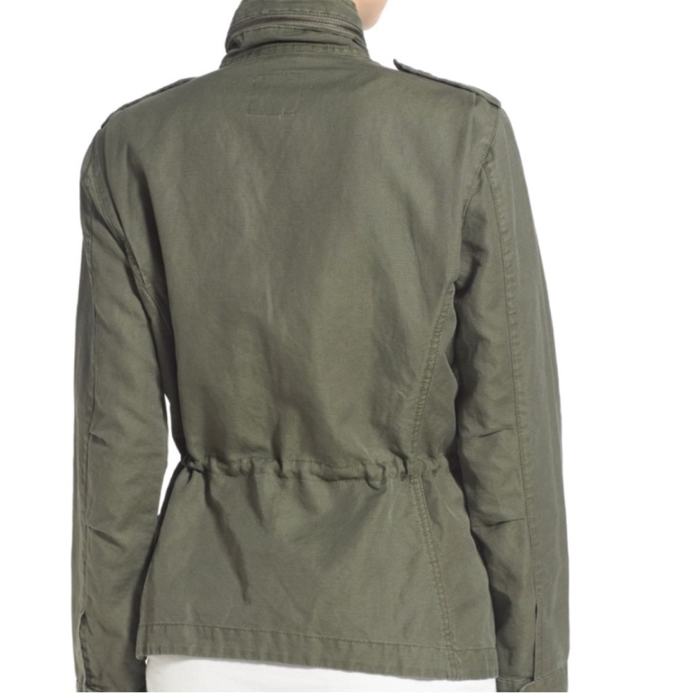 Thread & Supply Olive Green Utility Jacket with Drawcord Waist - Picture 2 of 8